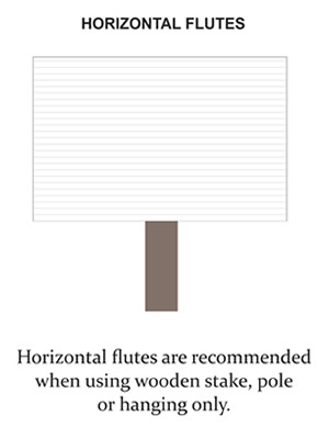 Coroplast Yard Sign with Horizontal Flutes